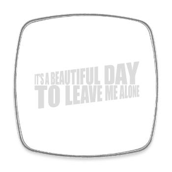 leave me alone day - Viereckiger Kühlschrankmagnet - Weiß - Vorne