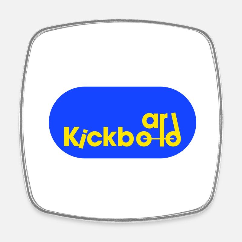 Kickboard Logo - Square fridge magnet - white