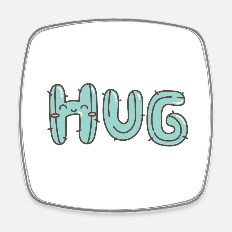 Hug - Square fridge magnet - white