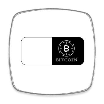 Bitcoin Trading Crypto Stocks - Square fridge magnet - white - Front