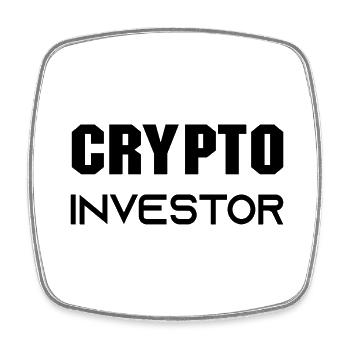 Bitcoin Trading Crypto Stocks - Magnet carré - blanc - Devant