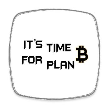 Bitcoin Trading Crypto Aktien - Viereckiger Kühlschrankmagnet - Weiß - Vorne