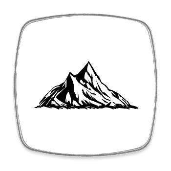 Berge - Viereckiger Kühlschrankmagnet - Weiß - Vorne