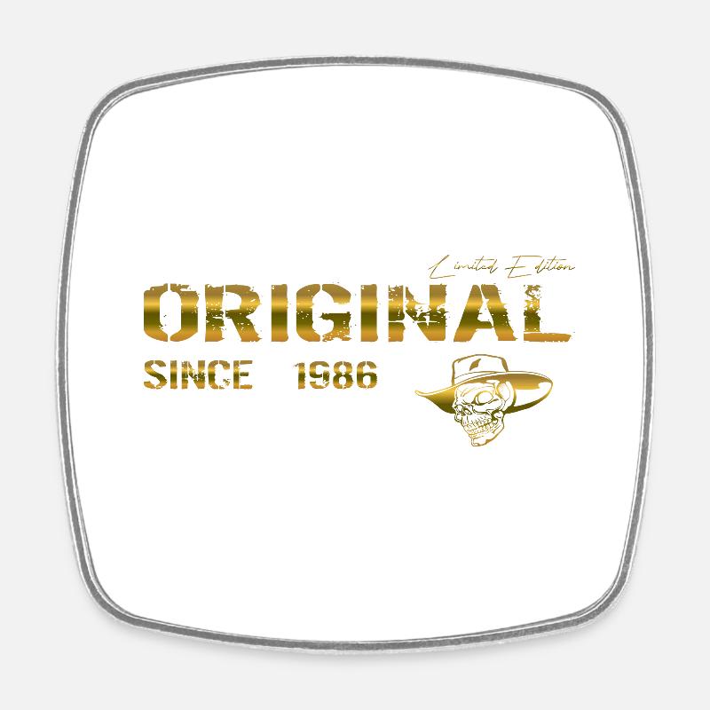 Original since 1986 - Viereckiger Kühlschrankmagnet - Weiß
