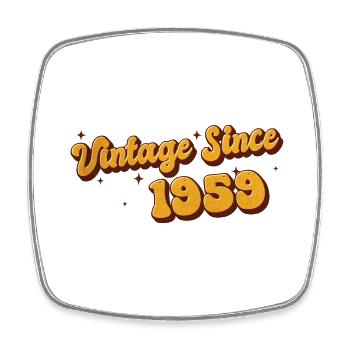 Millésime depuis 1959 64 ans - Groovy 64ème - Magnet carré - blanc - Devant