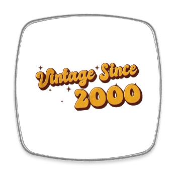 Vintage since 2000 23 Years Old - Groovy 23rd - Square fridge magnet - white - Front