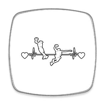 Basketballspieler Basketball Basketballteam - Viereckiger Kühlschrankmagnet - Weiß - Vorne