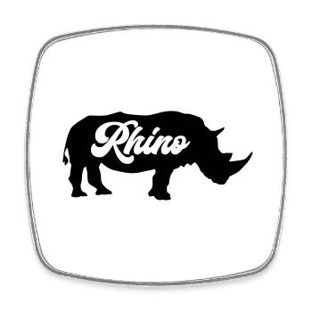 Rhinocéros Rhinocéros - Magnet carré - blanc - Devant