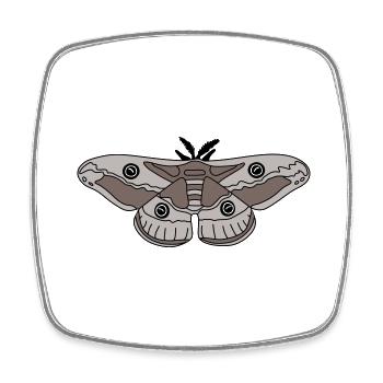 night peacock eye color - Square fridge magnet - white - Front