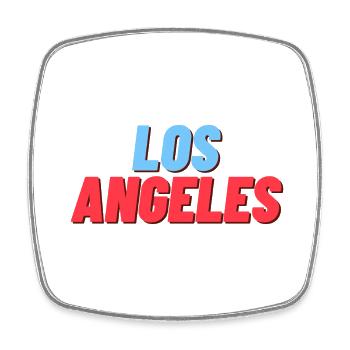 Los Angeles - Viereckiger Kühlschrankmagnet - Weiß - Vorne