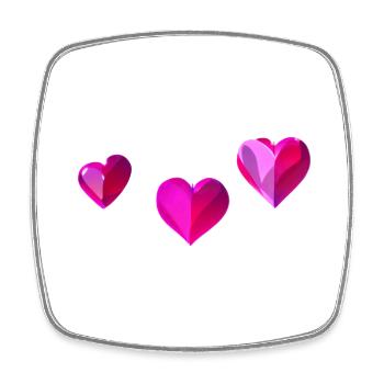 Fiançailles de la fête des mères Saint-Valentin mariage amour - Magnet carré - blanc - Devant