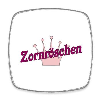 Zornröschen - Viereckiger Kühlschrankmagnet - Weiß - Vorne