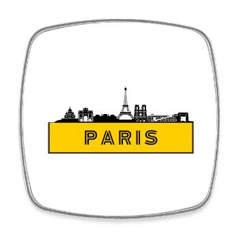 Ville de Paris - France - Magnet carré - blanc - Devant