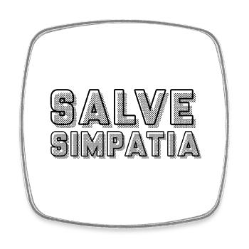 Salve Simpatia - Magnet carré - blanc - Devant