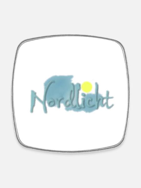 Nordlicht 20 - Viereckiger Kühlschrankmagnet - Weiß