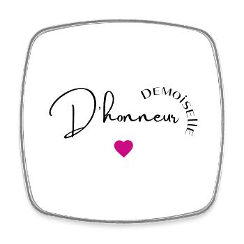 Demoiselle d'honneur - Magnet carré - blanc - Devant