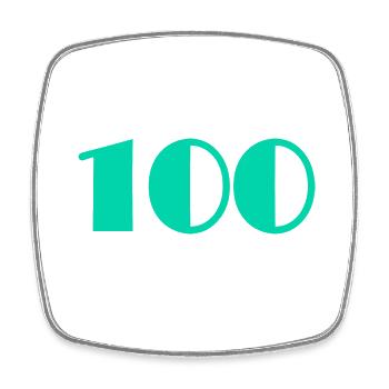 100 YEARS. 100th ANNIVERSARY. ANNIVERSARY 100 YEARS - Square fridge magnet - white - Front