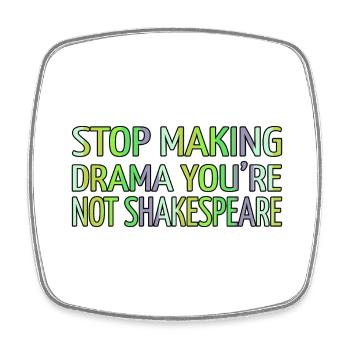 movies gift feminine book worm funny quote bday - Square fridge magnet - white - Front