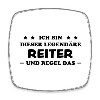 Reiter Reiten Lustiger Spruch Pferdesport Geschenk - Viereckiger Kühlschrankmagnet - Weiß - Vorne