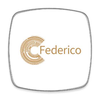 Pour Federico - Magnet carré - blanc - Devant