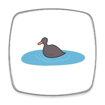 Entenvogel 2 - Viereckiger Kühlschrankmagnet - Weiß - Vorne