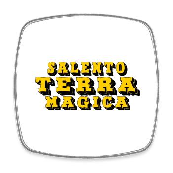"Salento Magic Land" - Square fridge magnet - white - Front