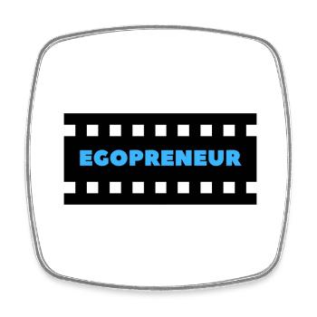 Egopreneure das absolute Statement - Viereckiger Kühlschrankmagnet - Weiß - Vorne