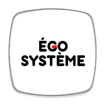EGO SYSTEME - Magnet carré - blanc - Devant
