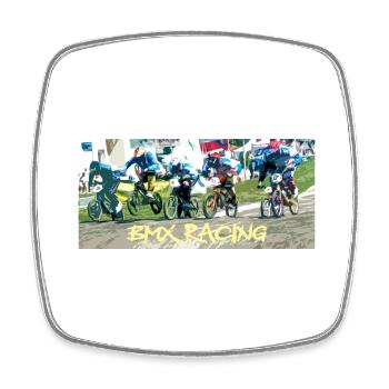 BMX - Square fridge magnet - white - Front