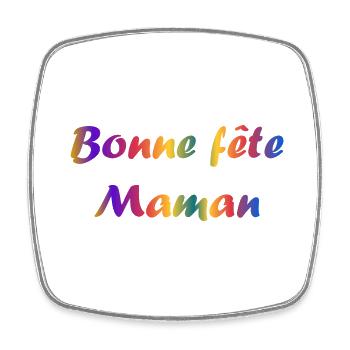 FÊTE DES MÈRES. BONNE FÊTE MAMAN. MAMAN. FÊTE - Magnet carré - blanc - Devant