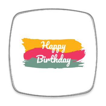 ALLES GUTE ZUM GEBURTSTAG. ALLES GUTE ZUM GEBURTSTAG. JAHRESTAG. - Viereckiger Kühlschrankmagnet - Weiß - Vorne