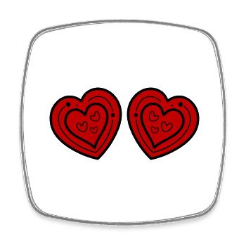 Herz Symbol Liebe - Viereckiger Kühlschrankmagnet - Weiß - Vorne