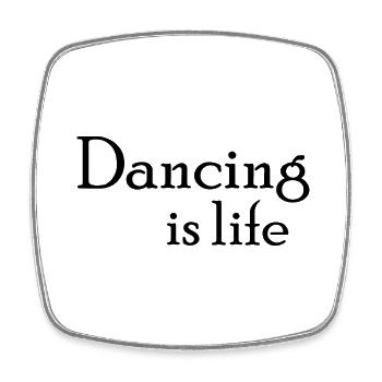 Dancing Dance Music - Square fridge magnet - white - Front