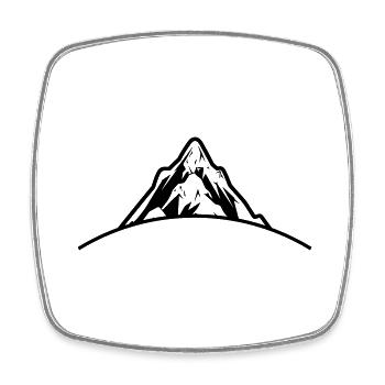 Berge Symbol Mountains - Square fridge magnet - white - Front