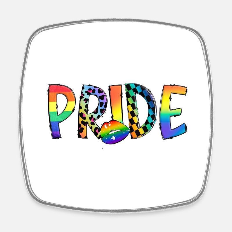 Pride2 - Viereckiger Kühlschrankmagnet - Weiß