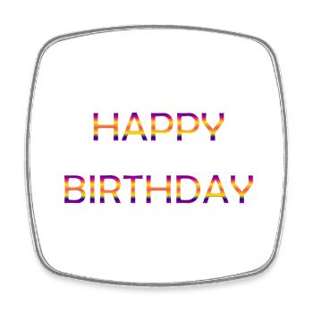 ALLES GUTE ZUM GEBURTSTAG. ALLES GUTE ZUM GEBURTSTAG. JAHRESTAG. - Viereckiger Kühlschrankmagnet - Weiß - Vorne