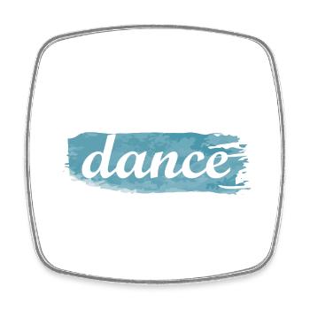Dancing Dance Music - Square fridge magnet - white - Front