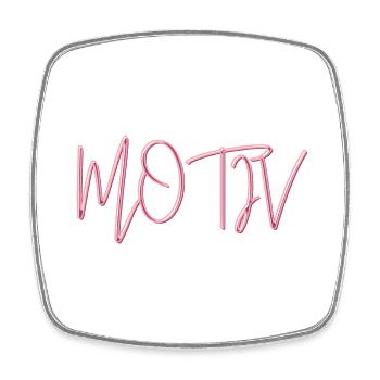Motiv - Motivation Citation - Magnet carré - blanc - Devant