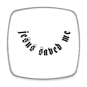 jesus saved me motiv - Viereckiger Kühlschrankmagnet - Weiß - Vorne