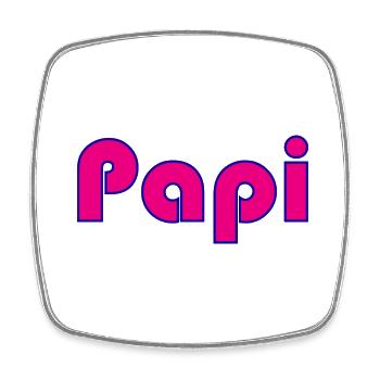 PAPY. FÊTE DES PÈRES. BONNE FÊTE PAPY. JE T'AIME. - Magnet carré - blanc - Devant
