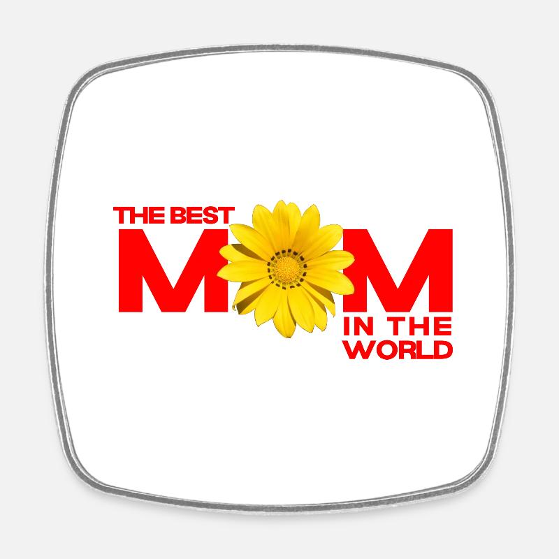 Die beste Mutter der Welt - Viereckiger Kühlschrankmagnet - Weiß