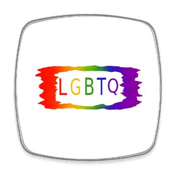LGBTQ - Viereckiger Kühlschrankmagnet - Weiß - Vorne