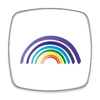 rainbow chakren - Viereckiger Kühlschrankmagnet - Weiß - Vorne