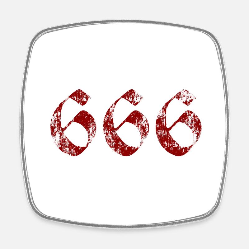 666 - Magnet carré - blanc