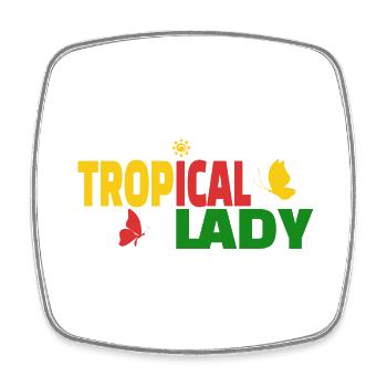 Tropical lady - Magnet carré - blanc - Devant