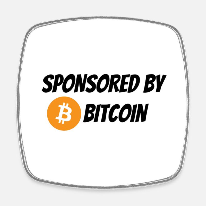 Sponsorisé par Bitcoin - Magnet carré - blanc