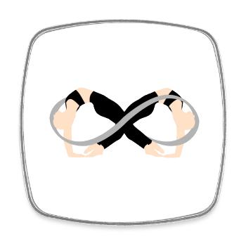 Infinite - Square fridge magnet - white - Front