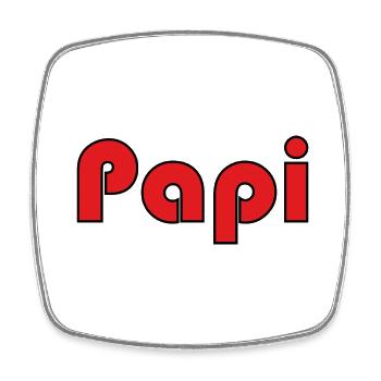 PAPY. FÊTE DES PÈRES. BONNE FÊTE PAPY. JE T'AIME. - Magnet carré - blanc - Devant