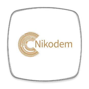 Für Nikodem - Viereckiger Kühlschrankmagnet - Weiß - Vorne