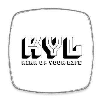 kyl - kink up your life - Viereckiger Kühlschrankmagnet - Weiß - Vorne